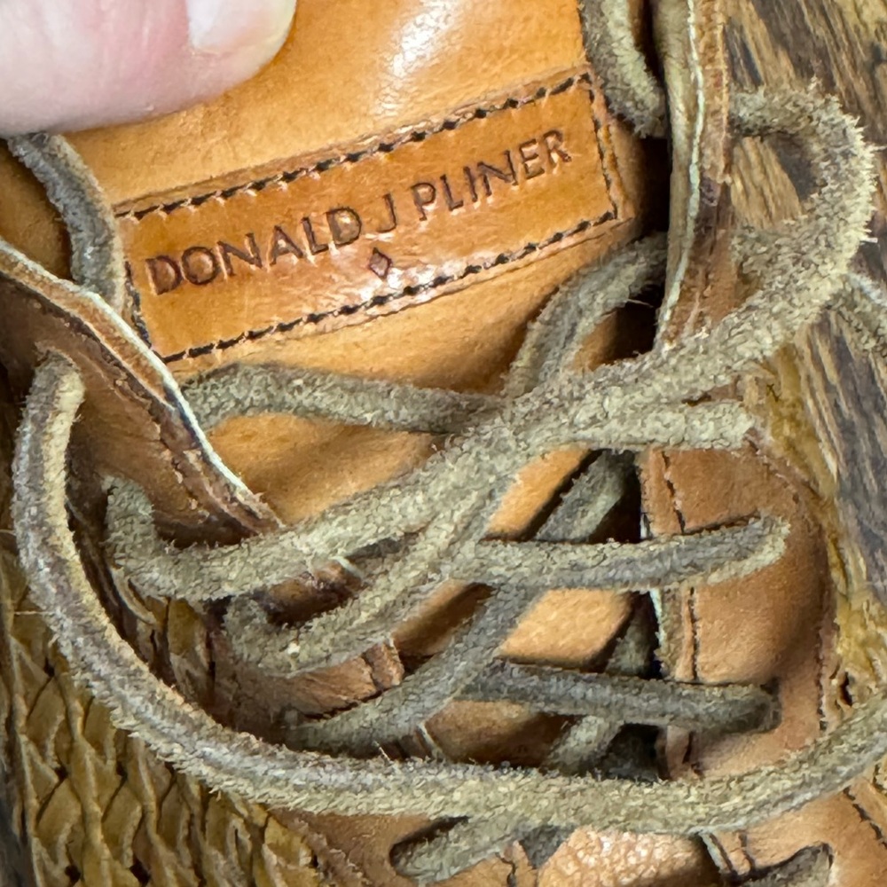 Donald J Pliner Heston WZ Woven Leather Sneakers Men’s 10.5M - Picture 6 of 9